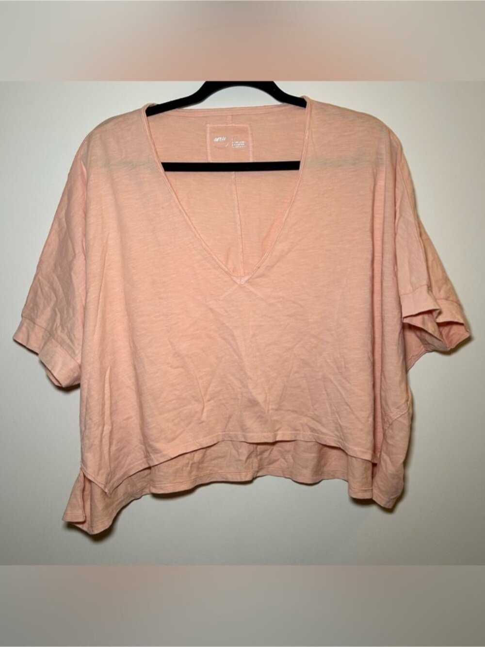 Aerie Oversized V Neck Short Sleeve Tee Small 100% Cotton